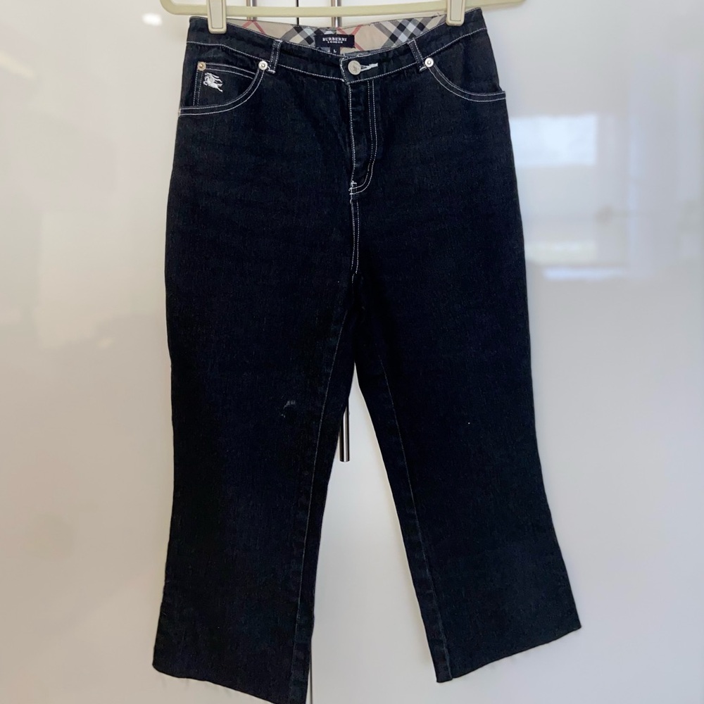 Women's Burberry Black Capri Jeans